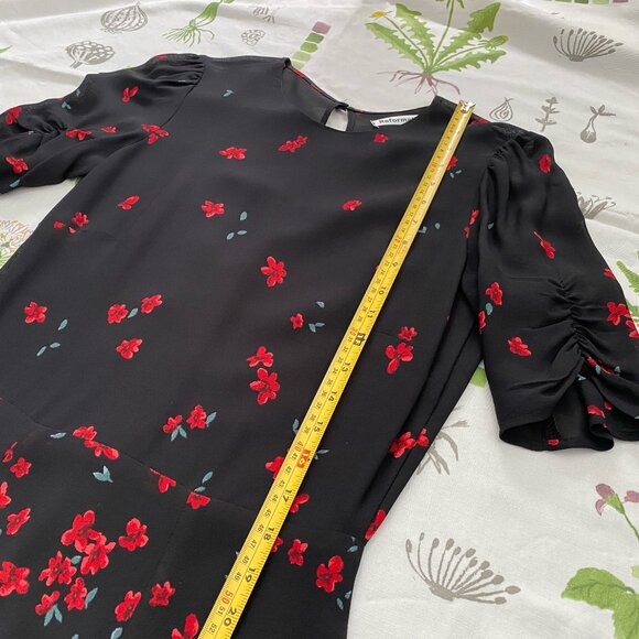 Reformation Gracie Mini Dress in Oracle Black Floral Size 2 - Picture 11 of 14